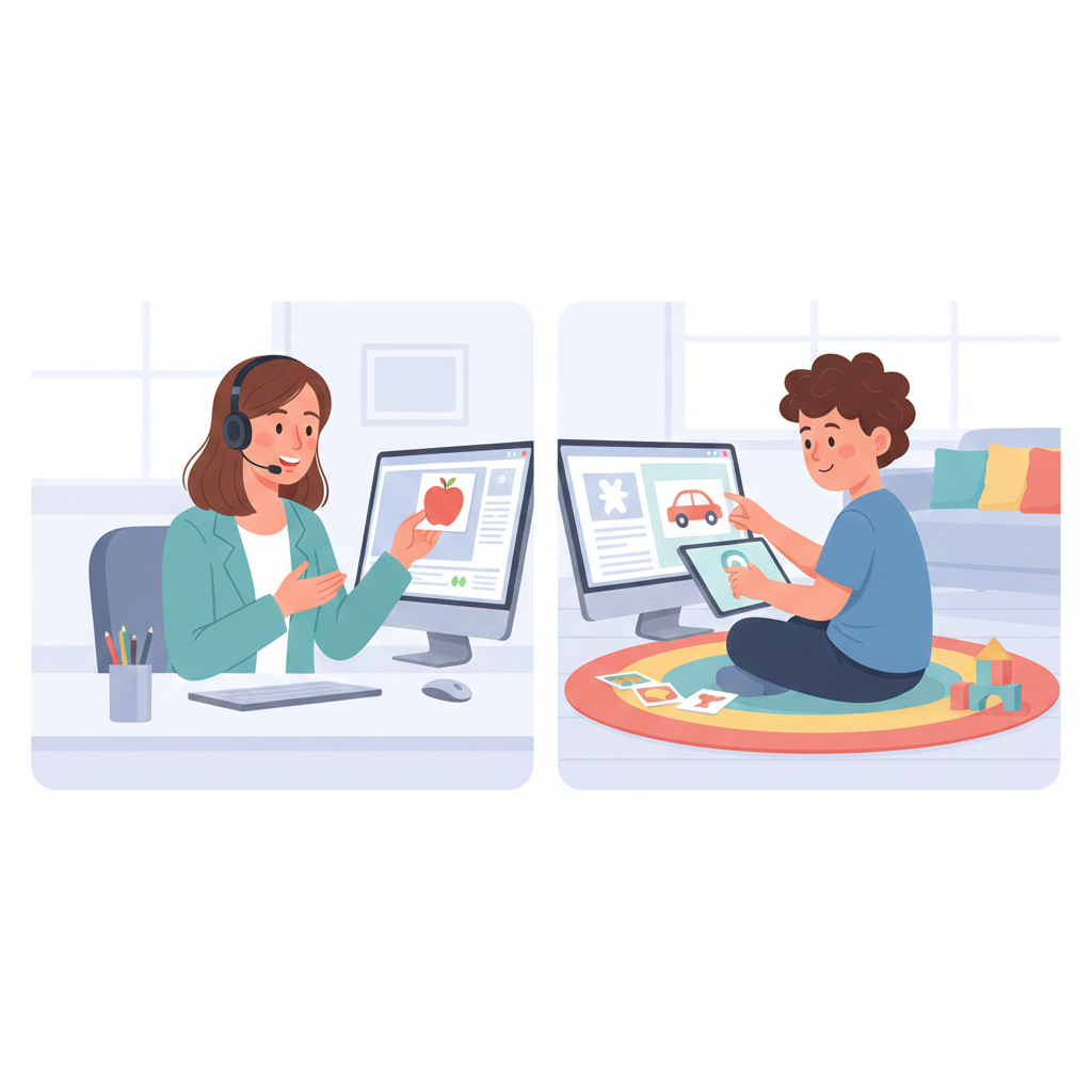 Online parent coaching session with the best speech therapist in Kottayam Kerala.